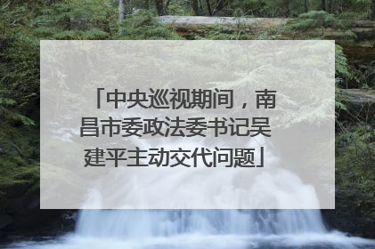 中央巡视期间，南昌市委政法委书记吴建平主动交代问题
